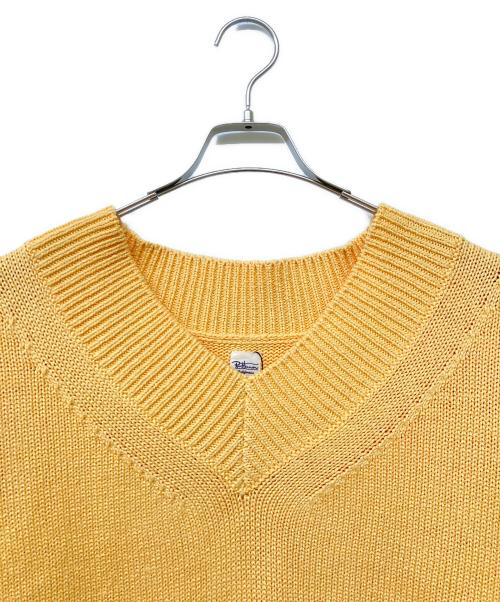 Ron Herman（ロンハーマン）Ron Herman (ロンハーマン) コットンVネックニット イエロー サイズ:Sの古着・服飾アイテム