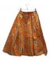 VERMEIL par iena (ヴェルメイユ パー イエナ) ビオラ プリント タックスカート グレー×オレンジ サイズ:36：9000円