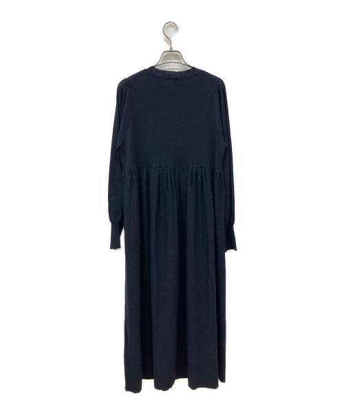 IENA（イエナ）IENA (イエナ) パフスリーブニットワンピース ネイビー サイズ:Freeの古着・服飾アイテム
