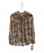 heliopoleエリオポール）の古着「DEVEAUX CHIFFON FRILL BLOUSE」｜ベージュ