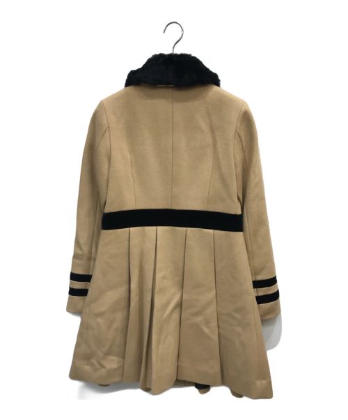 LOVELESS（ラブレス）LOVELESS (ラブレス) ファー衿プリーツコート ベージュ サイズ:34 未使用品の古着・服飾アイテム