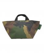 Herve Chapelierエルベシャプリエ）の古着「カモフラ舟形ミニトート」｜グリーン