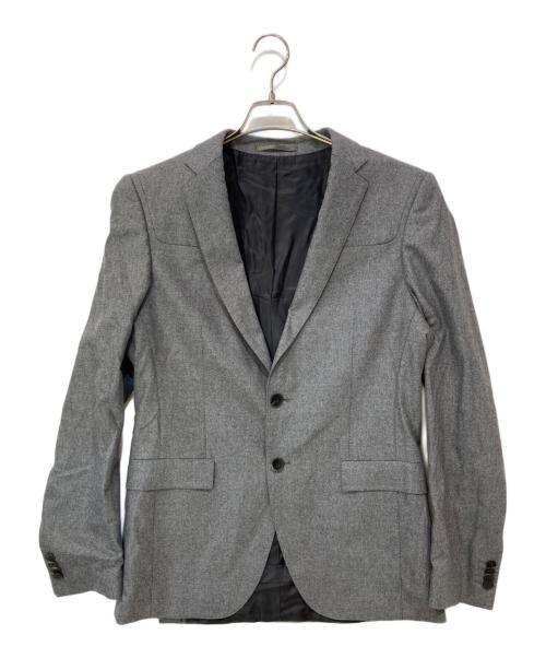 BOSS HUGO BOSS（ボス ヒューゴボス）BOSS HUGO BOSS (ボス ヒューゴボス) カシミヤ混 テーラードジャケット グレー サイズ:48の古着・服飾アイテム
