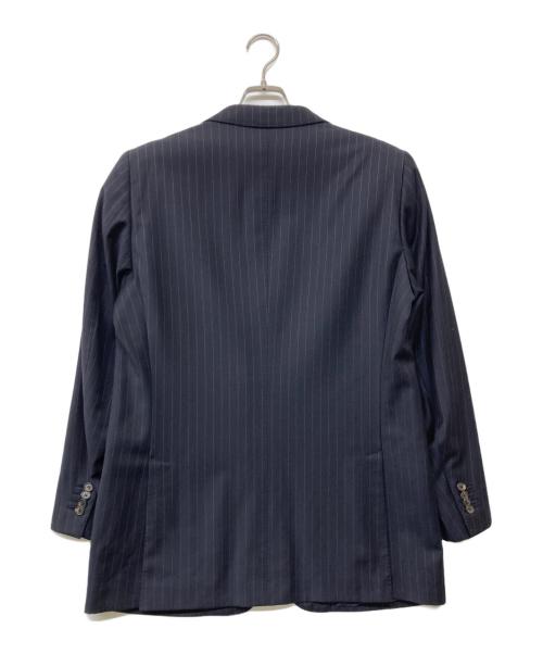 ERMENEGILDO ZEGNA（エルメネジルド・ゼニア）ERMENEGILDO ZEGNA (エルメネジルド・ゼニア) 3Bストライプテーラードジャケット ネイビー サイズ:‐の古着・服飾アイテム