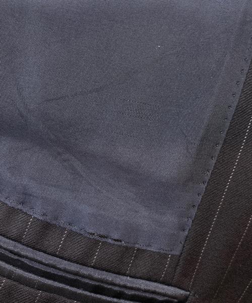 ERMENEGILDO ZEGNA（エルメネジルド・ゼニア）ERMENEGILDO ZEGNA (エルメネジルド・ゼニア) 3Bストライプテーラードジャケット ネイビー サイズ:‐の古着・服飾アイテム