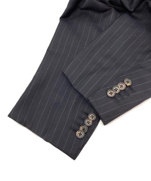 ERMENEGILDO ZEGNA（エルメネジルド・ゼニア）ERMENEGILDO ZEGNA (エルメネジルド・ゼニア) 3Bストライプテーラードジャケット ネイビー サイズ:‐の古着・服飾アイテム