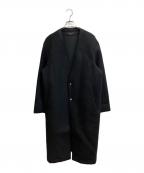 UNITED TOKYOユナイテッドトーキョー）の古着「ライトメルトンボンディング ノーカラーコート」｜ブラック