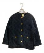 journal standard L'essageジャーナルスタンダード レサージュ）の古着「ベロアキルティングブルゾン」｜ブラック