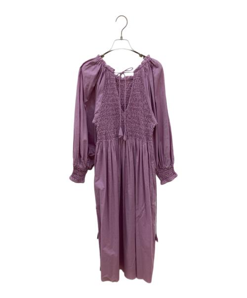 KiiRA（キーラ）KiiRA (キーラ) スモッキングワンピース パープル サイズ:FREEの古着・服飾アイテム