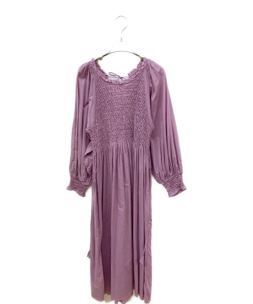 KiiRA（キーラ）KiiRA (キーラ) スモッキングワンピース パープル サイズ:FREEの古着・服飾アイテム
