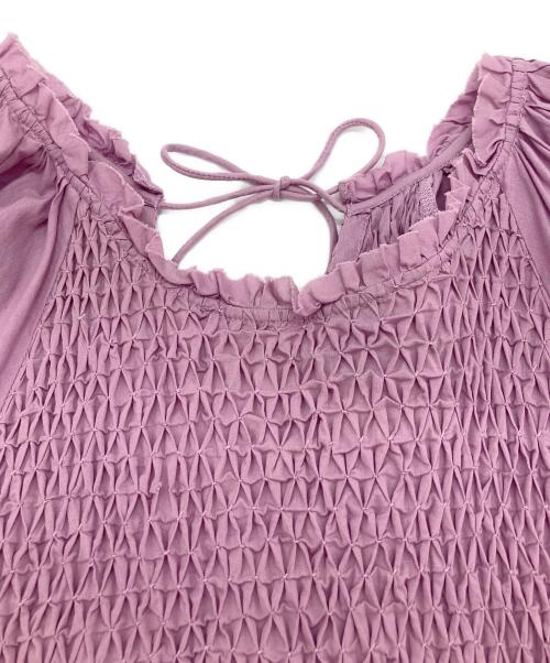 KiiRA（キーラ）KiiRA (キーラ) スモッキングワンピース パープル サイズ:FREEの古着・服飾アイテム