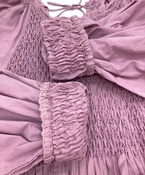 KiiRA（キーラ）KiiRA (キーラ) スモッキングワンピース パープル サイズ:FREEの古着・服飾アイテム