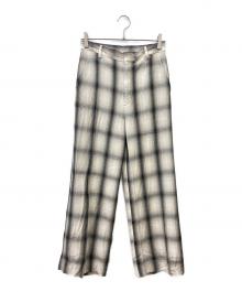 Plage（プラージュ）の古着「Ombre check パンツ」｜グレー×ベージュ