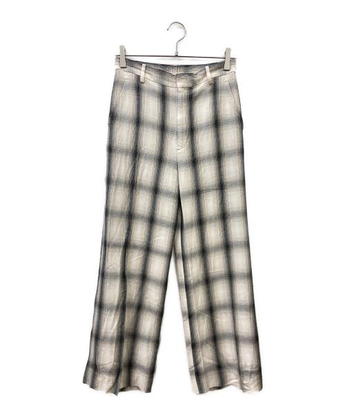 Plage（プラージュ）Plage (プラージュ) Ombre check パンツ グレー×ベージュ サイズ:36の古着・服飾アイテム