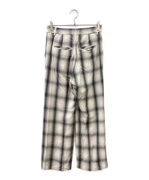 Plage（プラージュ）Plage (プラージュ) Ombre check パンツ グレー×ベージュ サイズ:36の古着・服飾アイテム
