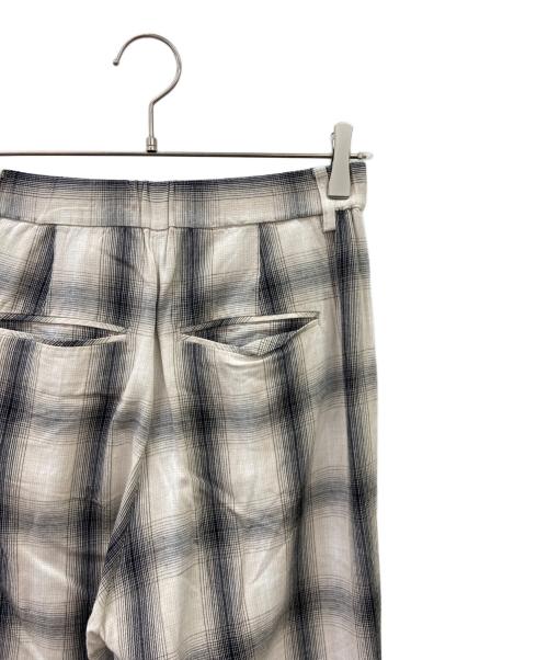 Plage（プラージュ）Plage (プラージュ) Ombre check パンツ グレー×ベージュ サイズ:36の古着・服飾アイテム