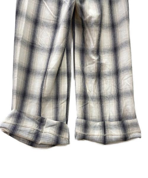 Plage（プラージュ）Plage (プラージュ) Ombre check パンツ グレー×ベージュ サイズ:36の古着・服飾アイテム