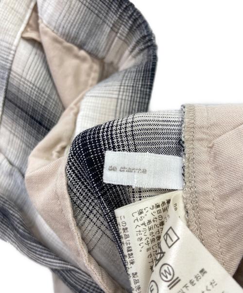 Plage（プラージュ）Plage (プラージュ) Ombre check パンツ グレー×ベージュ サイズ:36の古着・服飾アイテム