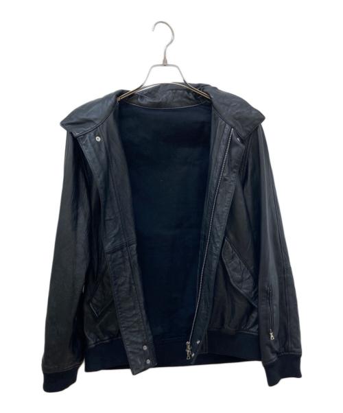 SOPHNET.（ソフネット）SOPHNET. (ソフネット) スタンドカラーレザーブルゾン ブラック サイズ:Mの古着・服飾アイテム