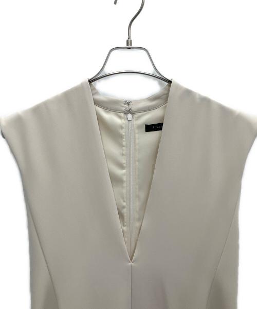 anuans（アニュアンス）anuans (アニュアンス) ストレートジャンスカ ベージュ サイズ:Mの古着・服飾アイテム