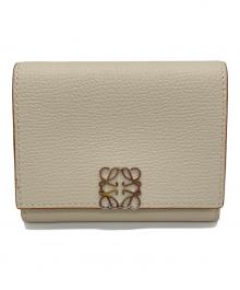 LOEWE（ロエベ）の古着「アナグラム スクエア コインカードホルダー」｜ベージュ