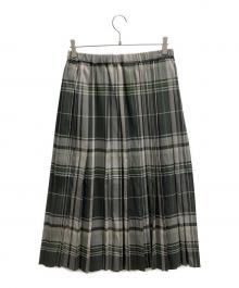 URBAN RESEARCH DOORS（アーバンリサーチドアーズ）の古着「チェックプリーツスカート」｜グレー×グリーン