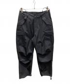 Wild Life Tailorワイルドライフテイラー）の古着「ドライウーステッドワイドカーゴパンツ」｜ネイビー