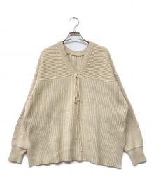 CLANE（クラネ）の古着「22SS MIX COLOR STRING WIDE KNIT TOPS」｜ベージュ