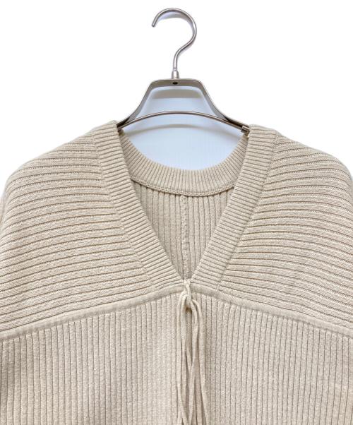 CLANE（クラネ）CLANE (クラネ) 22SS MIX COLOR STRING WIDE KNIT TOPS ベージュ サイズ:1の古着・服飾アイテム