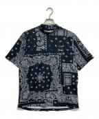 F.C.R.B.エフシーレアルブリストル）の古着「WHOLE PATTERN SS MOCKNECK TOP」｜ブラック