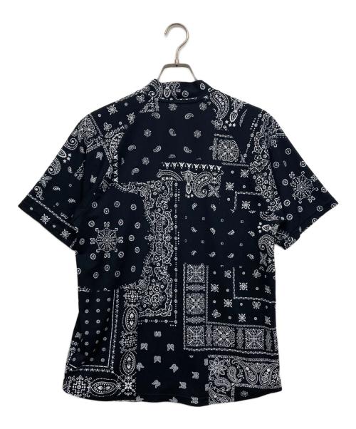 F.C.R.B.（エフシーレアルブリストル）F.C.R.B. (エフシーレアルブリストル) WHOLE PATTERN SS MOCKNECK TOP ブラック サイズ:Lの古着・服飾アイテム