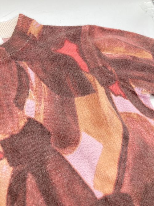 LOUNIE（ルーニー）LOUNIE (ルーニー) ぼかし花柄プリントニットプルオーバー ピンク サイズ:FREE 未使用品の古着・服飾アイテム