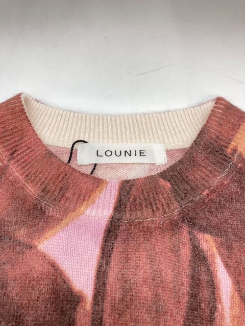 LOUNIE（ルーニー）LOUNIE (ルーニー) ぼかし花柄プリントニットプルオーバー ピンク サイズ:FREE 未使用品の古着・服飾アイテム