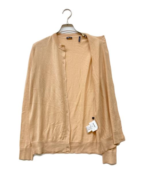 JIL SANDER NAVY（ジルサンダー ネイビー）JIL SANDER NAVY (ジルサンダー ネイビー) シルクウールカーディガン オレンジ サイズ:Sの古着・服飾アイテム