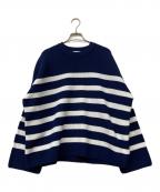 encircleエンサークル）の古着「Cindy ボーダーニット」｜ネイビー