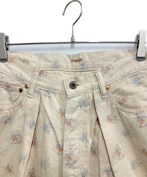 KAPITAL（キャピタル）KAPITAL (キャピタル) フワラープリントデニムパンツ ナチュラル サイズ:73.5cm (W29)の古着・服飾アイテム