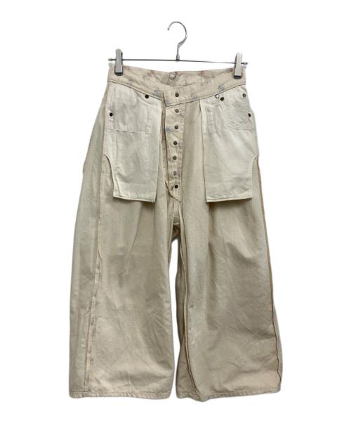 KAPITAL（キャピタル）KAPITAL (キャピタル) フワラープリントデニムパンツ ナチュラル サイズ:73.5cm (W29)の古着・服飾アイテム