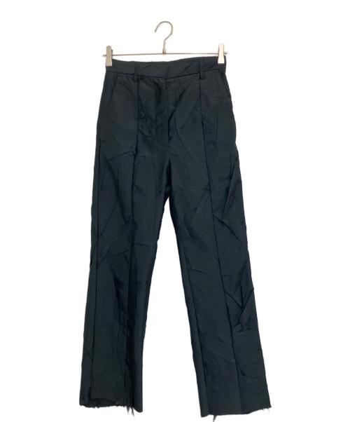 MM6 Maison Margiela（エムエムシックスメゾンマルジェラ）MM6 Maison Margiela (エムエムシックスメゾンマルジェラ) プリーツ加工パンツ ブラック サイズ:38の古着・服飾アイテム