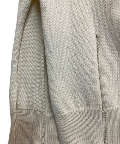 Maison Margiela（メゾンマルジェラ）Maison Margiela (メゾンマルジェラ) クラッシュドサイドスリッドニット ホワイト サイズ:Sの古着・服飾アイテム