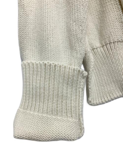 Maison Margiela（メゾンマルジェラ）Maison Margiela (メゾンマルジェラ) クラッシュドサイドスリッドニット ホワイト サイズ:Sの古着・服飾アイテム