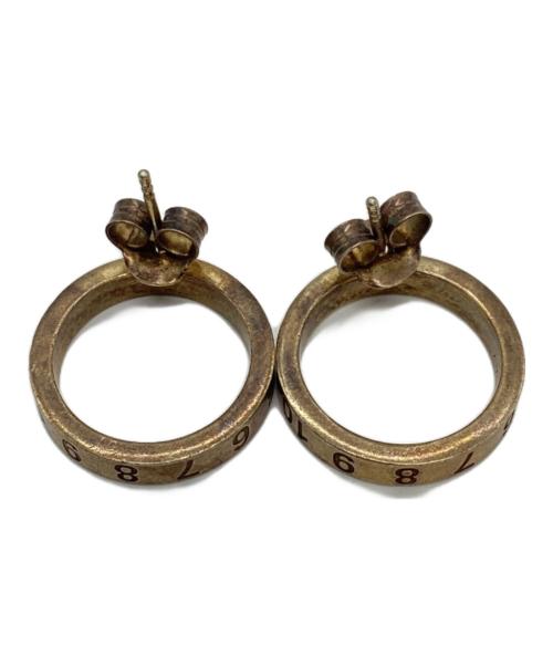 Maison Margiela（メゾンマルジェラ）Maison Margiela (メゾンマルジェラ) ナンバーリング サークルピアス ゴールド サイズ:下記参照の古着・服飾アイテム