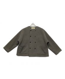 nest Robe（ネストローブ）の古着「ウールカシミヤノーカラーダブルジャケット」｜グレー