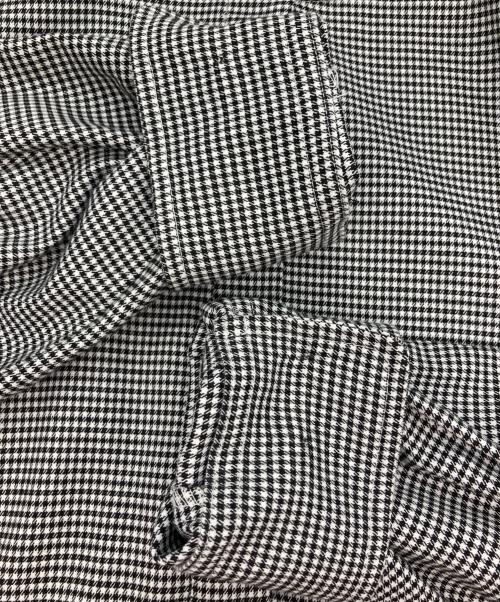 12closet（トゥエルブクローゼット）12closet (トゥエルブクローゼット) 千鳥格子柄ギャザーワンピース ブラック サイズ:FREEの古着・服飾アイテム