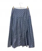 La TOTALITEラ ト―タリテ）の古着「ドットフロッキーボリュームスカート」｜グレー