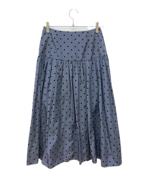 La TOTALITE（ラ ト―タリテ）La TOTALITE (ラ ト―タリテ) ドットフロッキーボリュームスカート グレー サイズ:36の古着・服飾アイテム