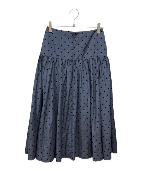 La TOTALITE（ラ ト―タリテ）La TOTALITE (ラ ト―タリテ) ドットフロッキーボリュームスカート グレー サイズ:36の古着・服飾アイテム