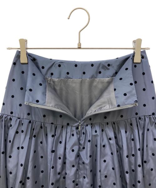 La TOTALITE（ラ ト―タリテ）La TOTALITE (ラ ト―タリテ) ドットフロッキーボリュームスカート グレー サイズ:36の古着・服飾アイテム