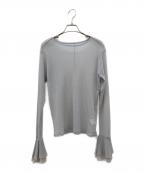 SLOBE IENAスローブ イエナ）の古着「ラッフルスリーブチュールプルオーバー」｜ライトグレー