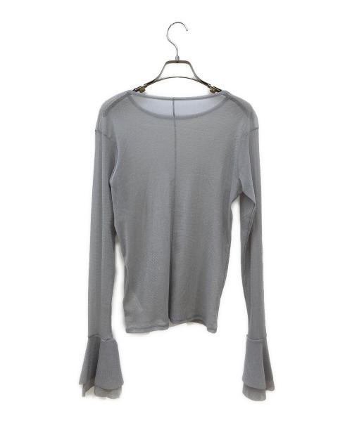 SLOBE IENA（スローブ イエナ）SLOBE IENA (スローブ イエナ) ラッフルスリーブチュールプルオーバー ライトグレー サイズ:Freeの古着・服飾アイテム