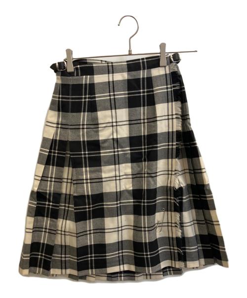 O'NEIL OF DUBLIN（オニールオブダブリン）O'NEIL OF DUBLIN (オニールオブダブリン) SHIPS (シップス) キルトスカート ブラック サイズ:40の古着・服飾アイテム